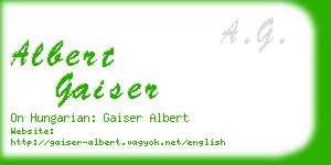 albert gaiser business card